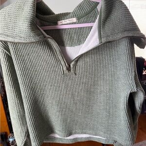 Free People Green Sweater